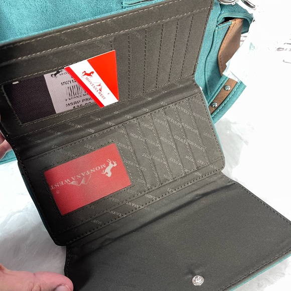 Montana West Sugar Skull Collection Concealed Carry Satchel + Wallet - Picture 3 of 10